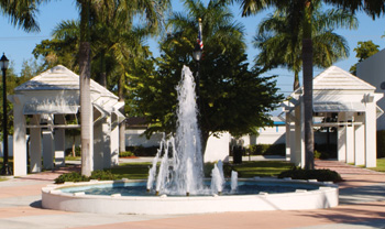 Village Square Park fountain