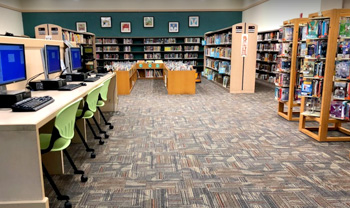 Interior view of Dan Pearl County Library at the city of Sunrise