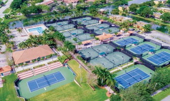 Aerial view of Sunrise Tennis Club