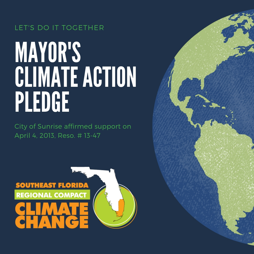 Mayor's climate action pledge through the Southeast Florida Regional Climate Change Compact