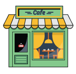 Cafe store front