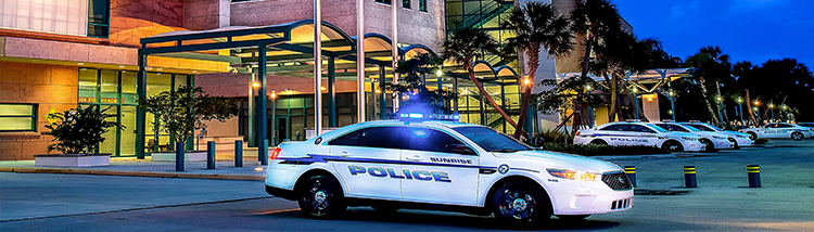 Police Cars At Night