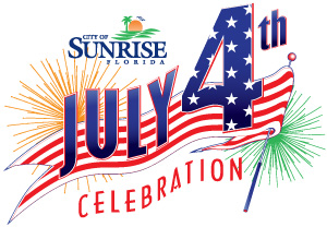 The City of Sunrise July4th Celebration - displaying stars, stripes and fireworks