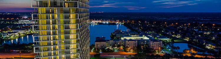 City of Sunrise aerial landscape featuring Metropica residential