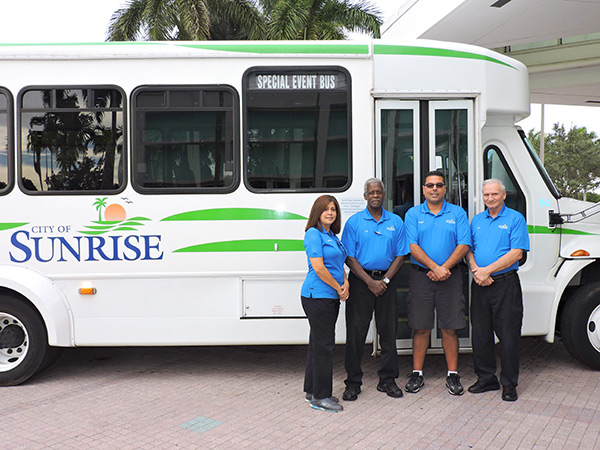 City of Sunrise Mini Bus service and Bus Drivers