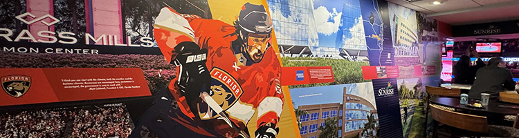 Sunrise Economic Development Suite Mural at Amerant Bank Arena