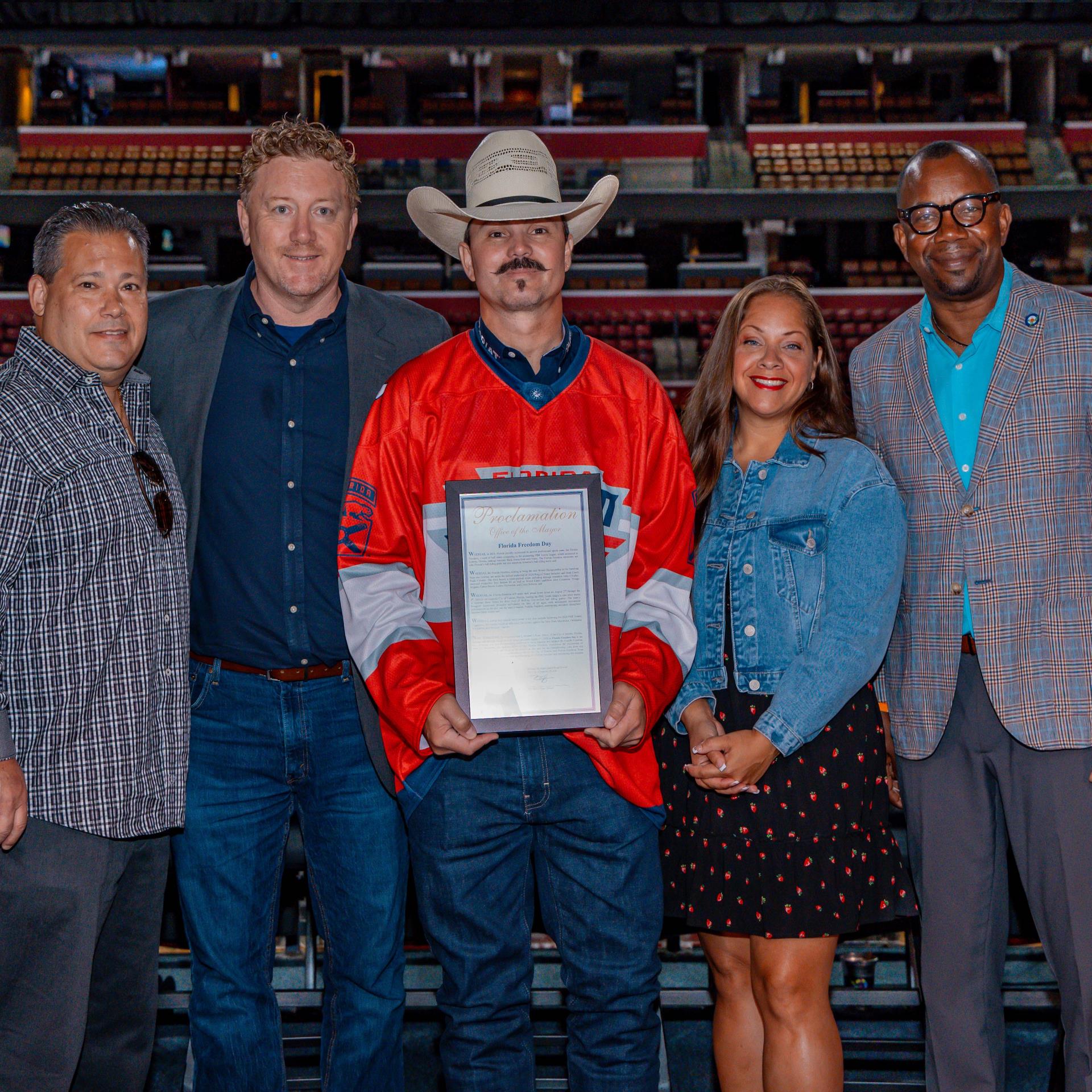 Sunrise Commission Welcomes Florida Freedom PBR Team to Amerant Bank Arena