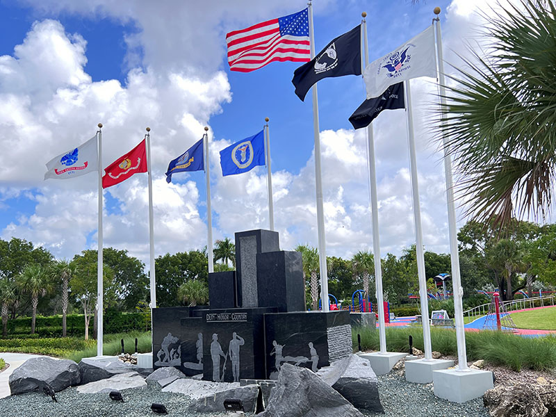 Veterans Park Flags